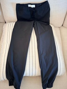 Kids Black Drawstring Jogger Pants - 6/7